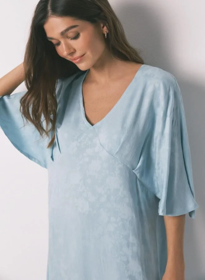 women'secret Long nightgown with gathered neckline
